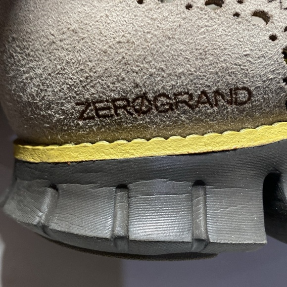 Cole Haan Men’s Wingtip Oxford Shoe Size 10.5 Suede Grey Grandzero Lace Ups - Picture 8 of 10